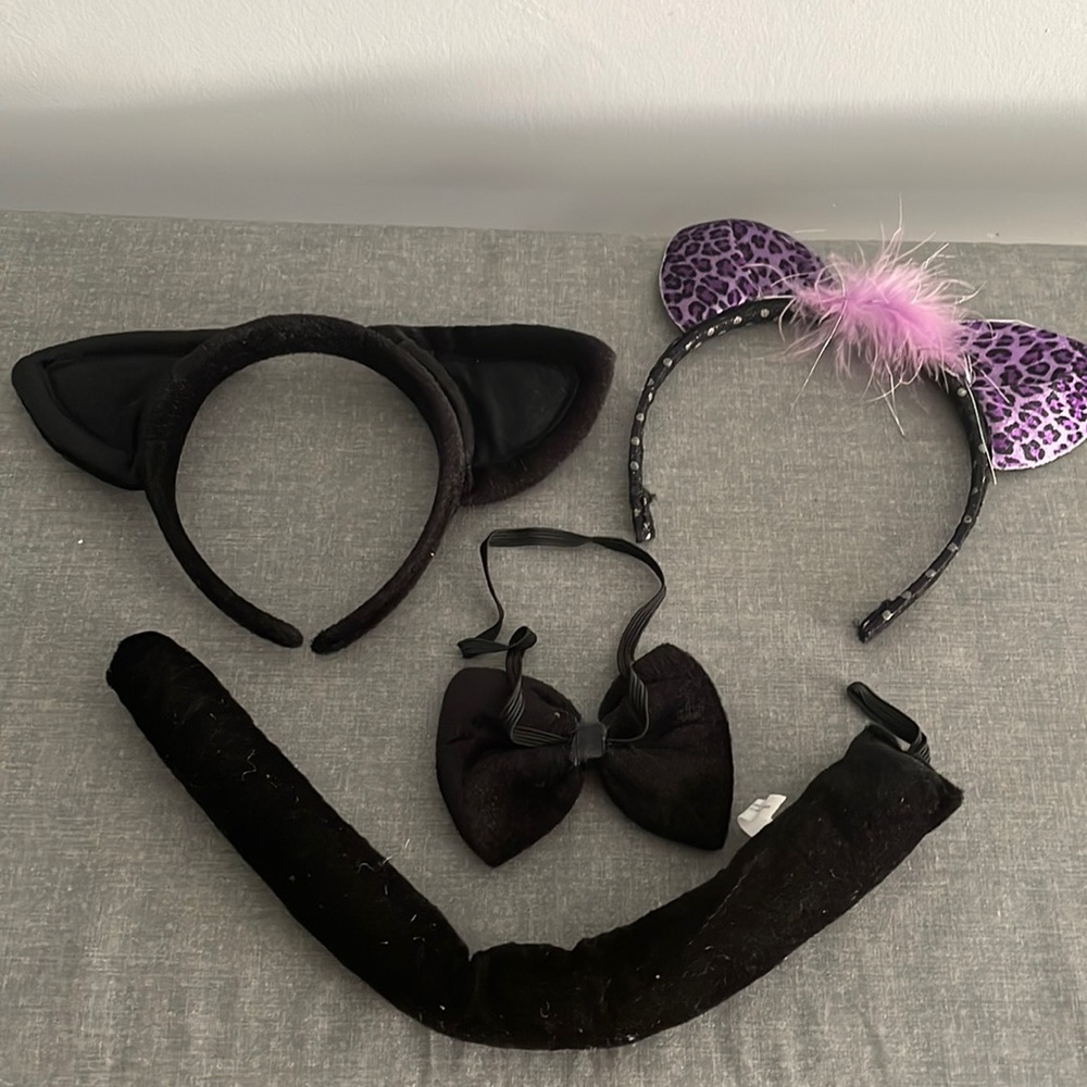 Halloween cat headband set